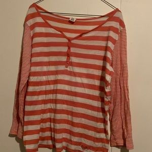 Woman’s Roxy orange and white striped top